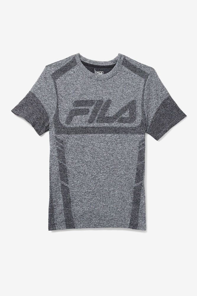 Fila T-Shirt Saad Engineered Mens Grey - India BLI-836045